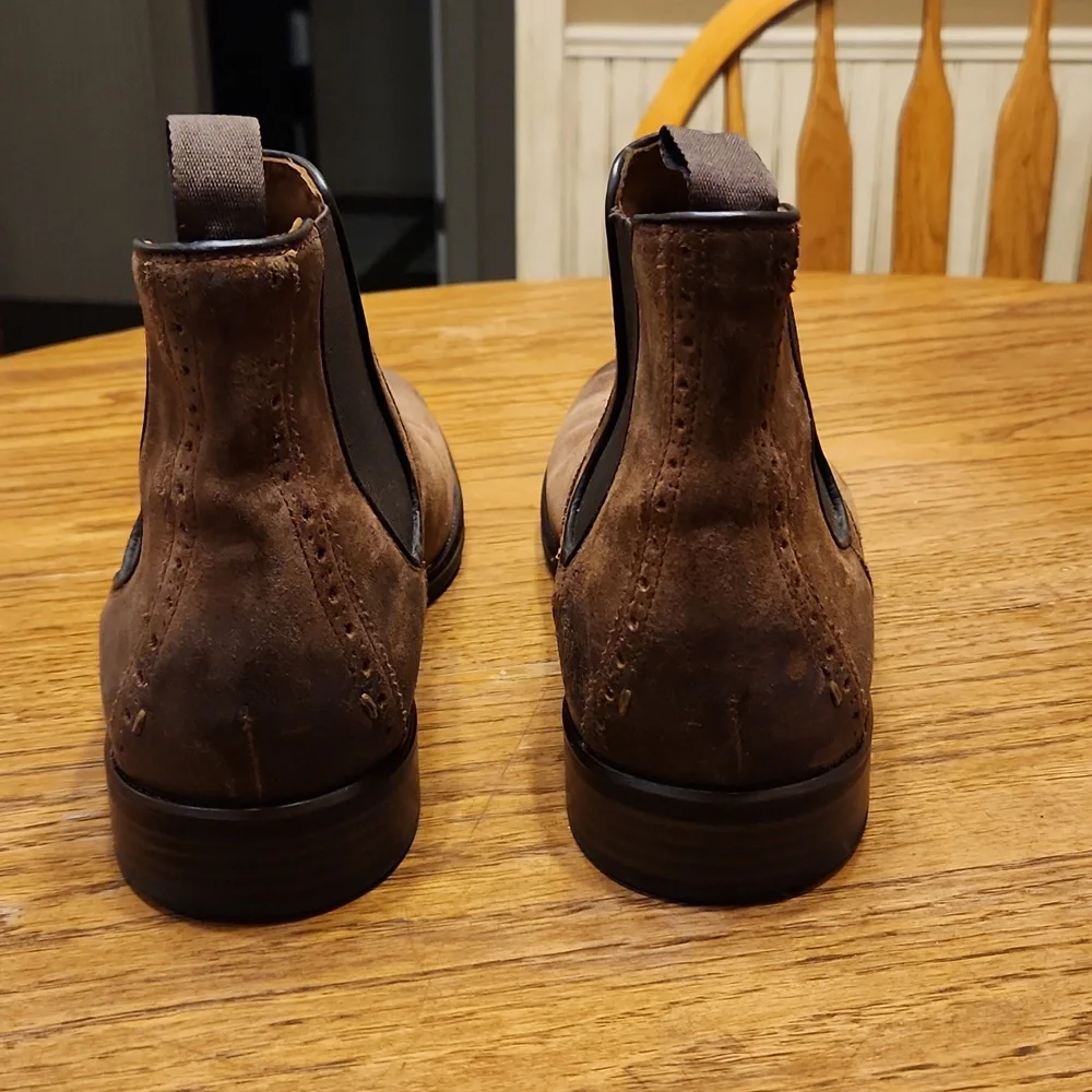Johnston & Murphy Brown Nubuck Pull On Boots Size 11